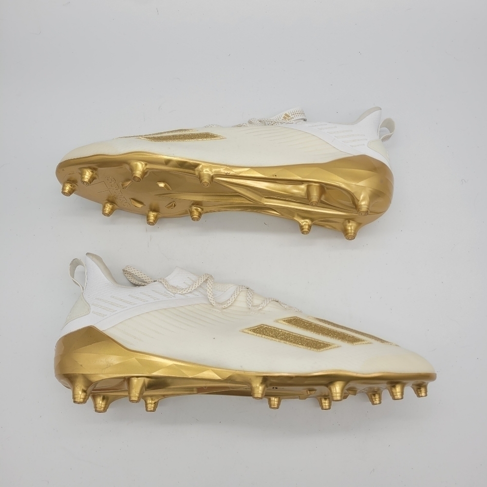 Adidas Shoes Men's 17 Adizero Football Cleats White Gold EH2547 - Picture 4 of 8